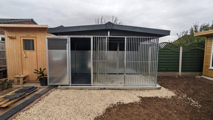 10 X 8 ft Single Eco Thermal Plastic Dog Kennel - Kennel Company