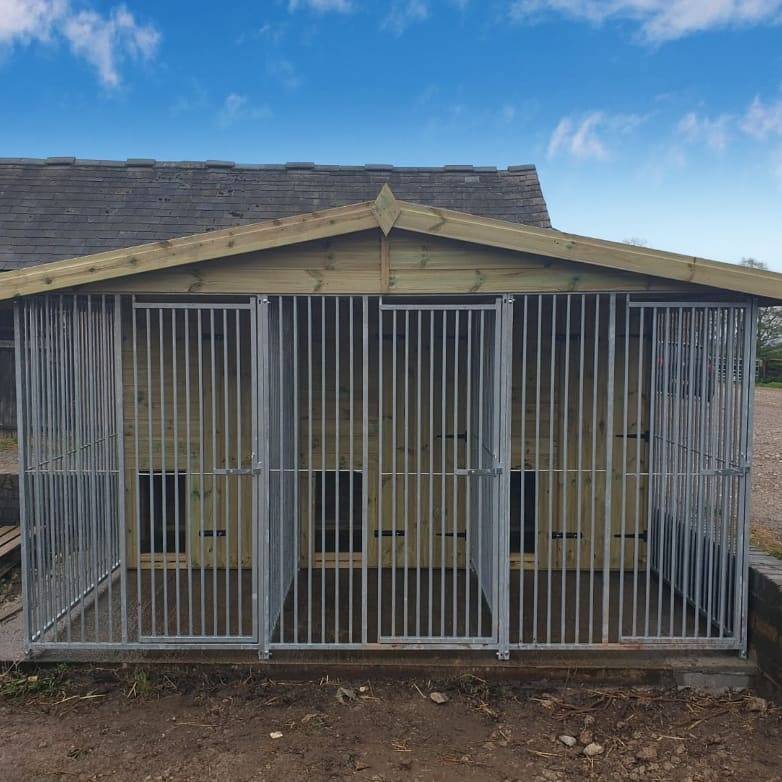 12 X 8 ft Triple Dog Kennel - Kennel Company