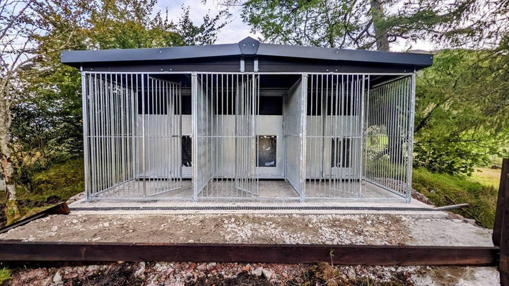 10 X 12 ft Triple Eco Thermal Plastic Dog Kennel - Kennel Company