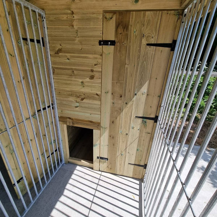 16 X 10 ft Four Bay Dog Kennel - Kennel Company