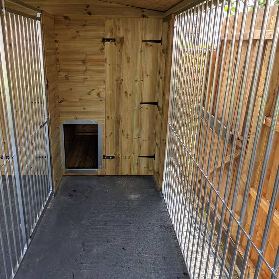 16 X 10 ft Four Bay Dog Kennel - Kennel Company