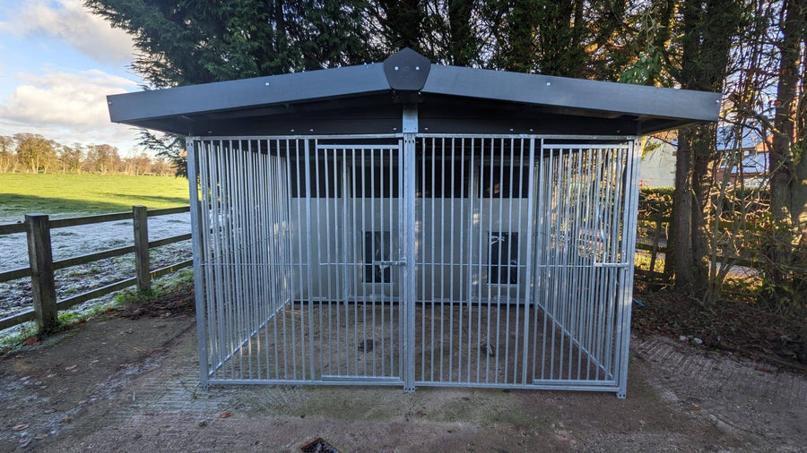 10 X 12 ft Duo Eco Thermal Plastic Dog Kennel - Kennel Company