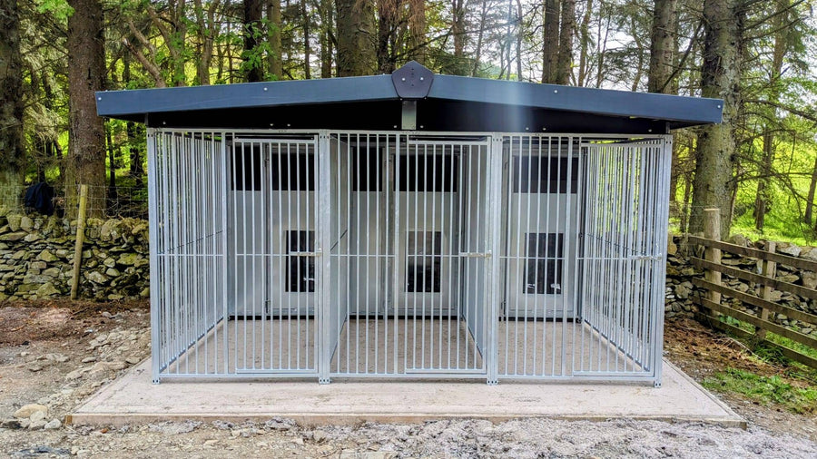 10 X 12 ft Triple Eco Thermal Plastic Dog Kennel - Kennel Company