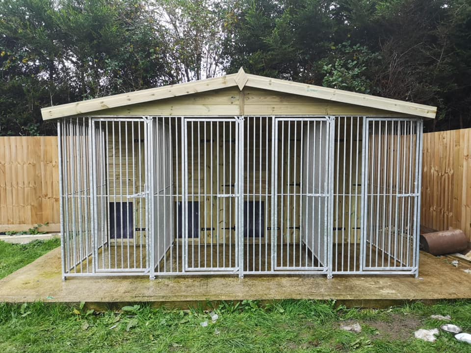 13 X 8 ft Four Bay Kennel - Kennel Company