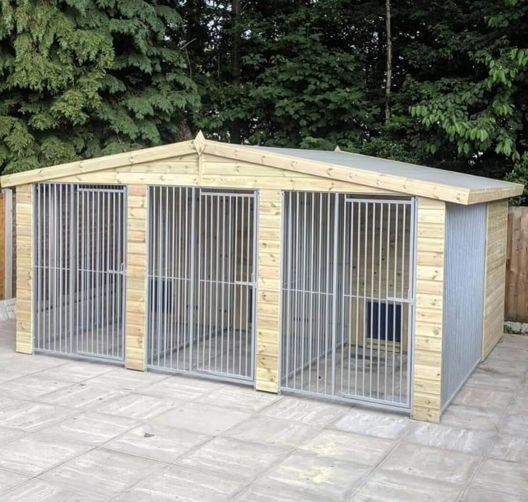 12 X 14 ft Triple Dog Kennel - Kennel Company