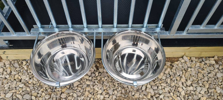 Double Dog Bowl Holder & Bowls - Kennel Company
