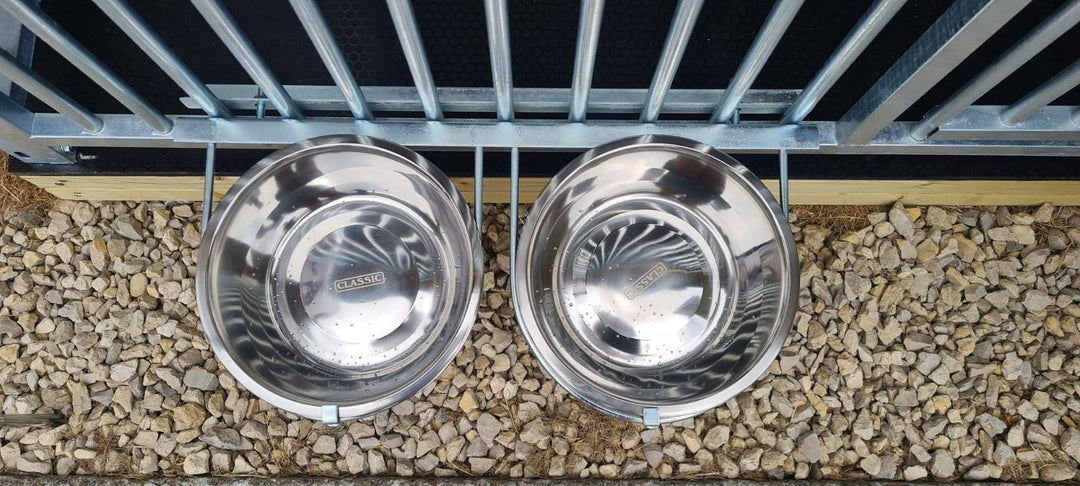 Double Dog Bowl Holder & Bowls - Kennel Company