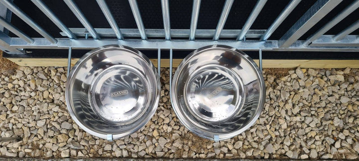 Double Dog Bowl Holder & Bowls - Kennel Company