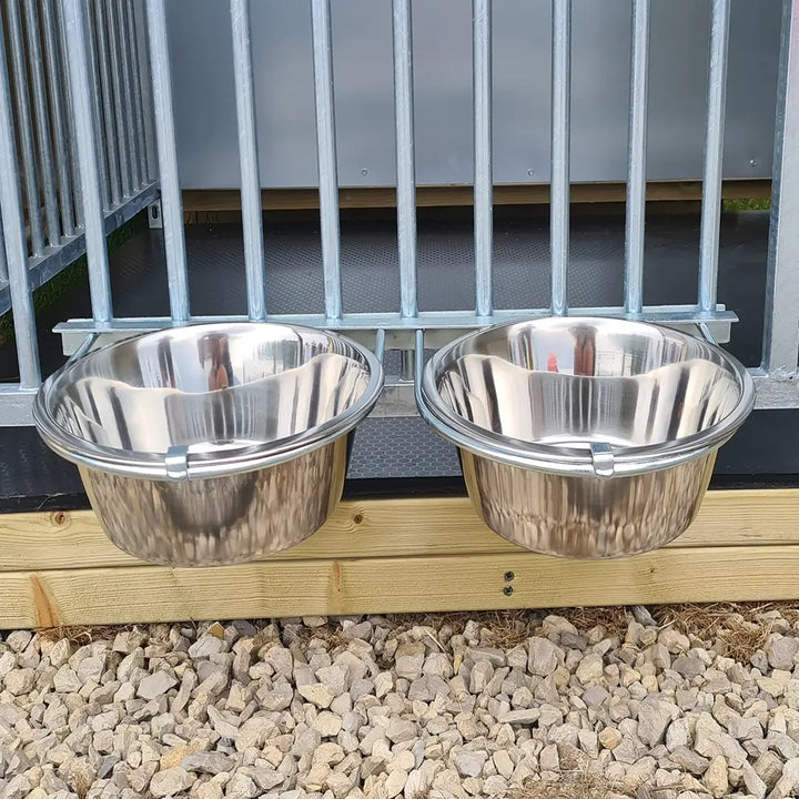 Double Dog Bowl Holder & Bowls - Kennel Company