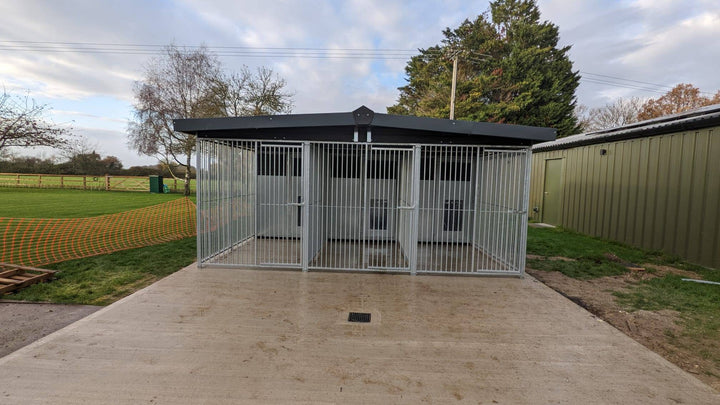 16.5 X 10 ft Five Bay Eco Thermal Plastic Dog Kennel - Kennel Company