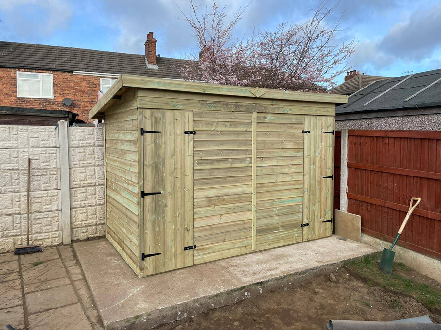 10 x 5 ft Double Shed with Pent Roof