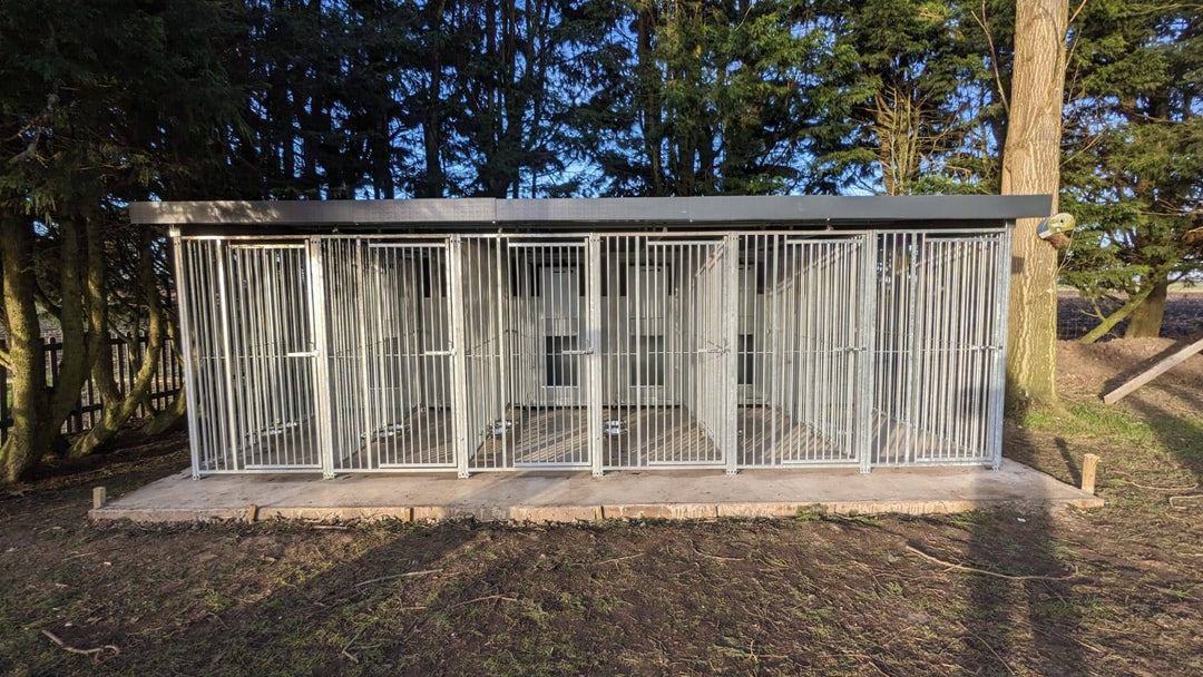 24 X 8 ft Six Bay Eco Thermal Plastic Dog Kennel - Kennel Company