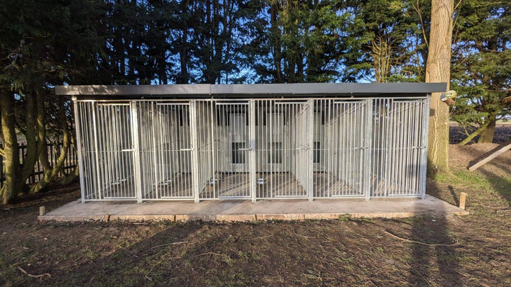 24 X 8 ft Six Bay Eco Thermal Plastic Dog Kennel - Kennel Company