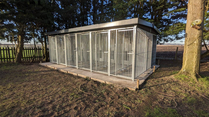 24 X 8 ft Six Bay Eco Thermal Plastic Dog Kennel - Kennel Company