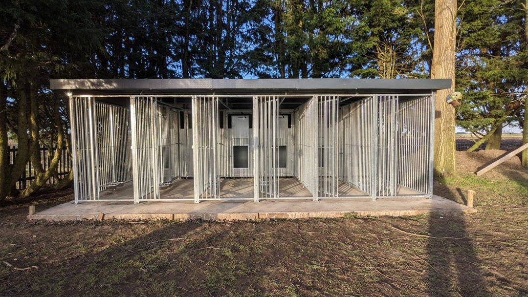 24 X 8 ft Six Bay Eco Thermal Plastic Dog Kennel - Kennel Company