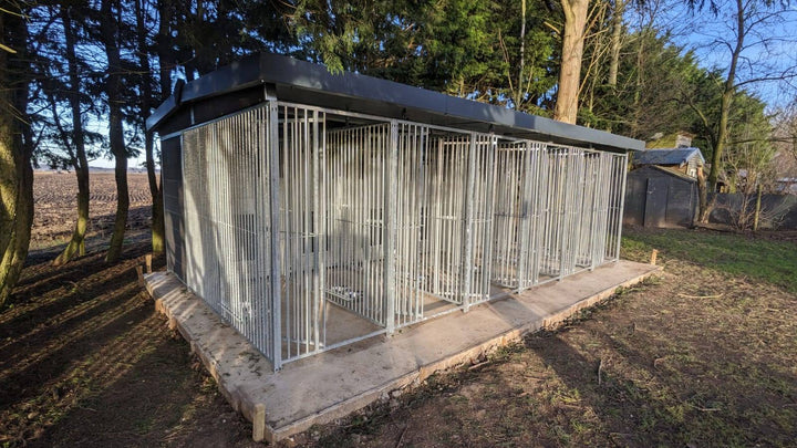 24 X 8 ft Six Bay Eco Thermal Plastic Dog Kennel - Kennel Company