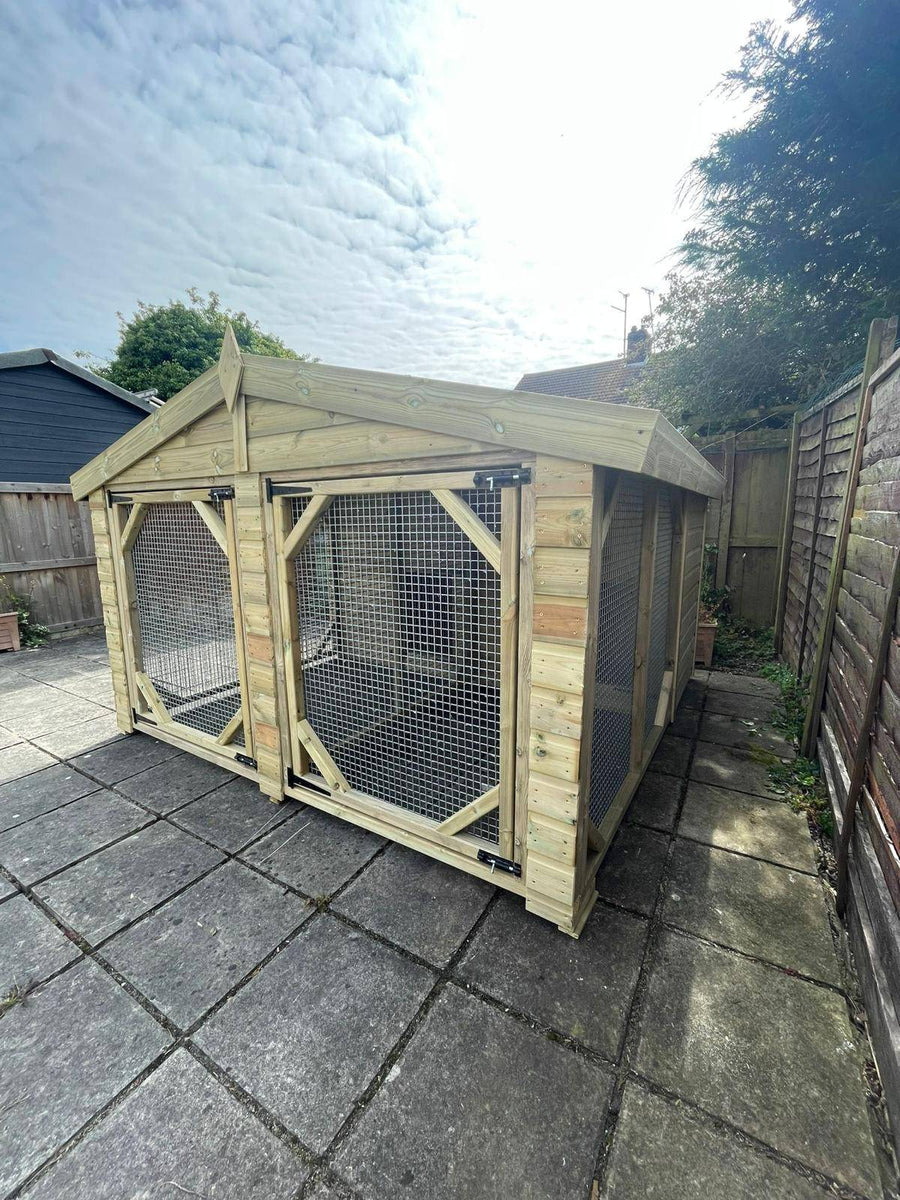 10 X 10 ft Duo Dog Kennel  / Animal Housing - Kennel Company