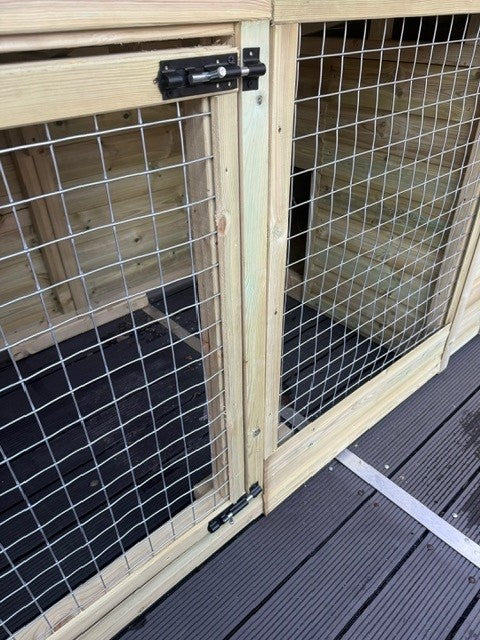 Benchmark Dog Kennel with Pent Roof - Single 12 x 4ft, Essential Wood Range - Kennel Company