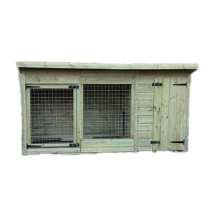 Benchmark Dog Kennel with Pent Roof - Single 8 x 4ft, Essential Wood Range - Kennel Company